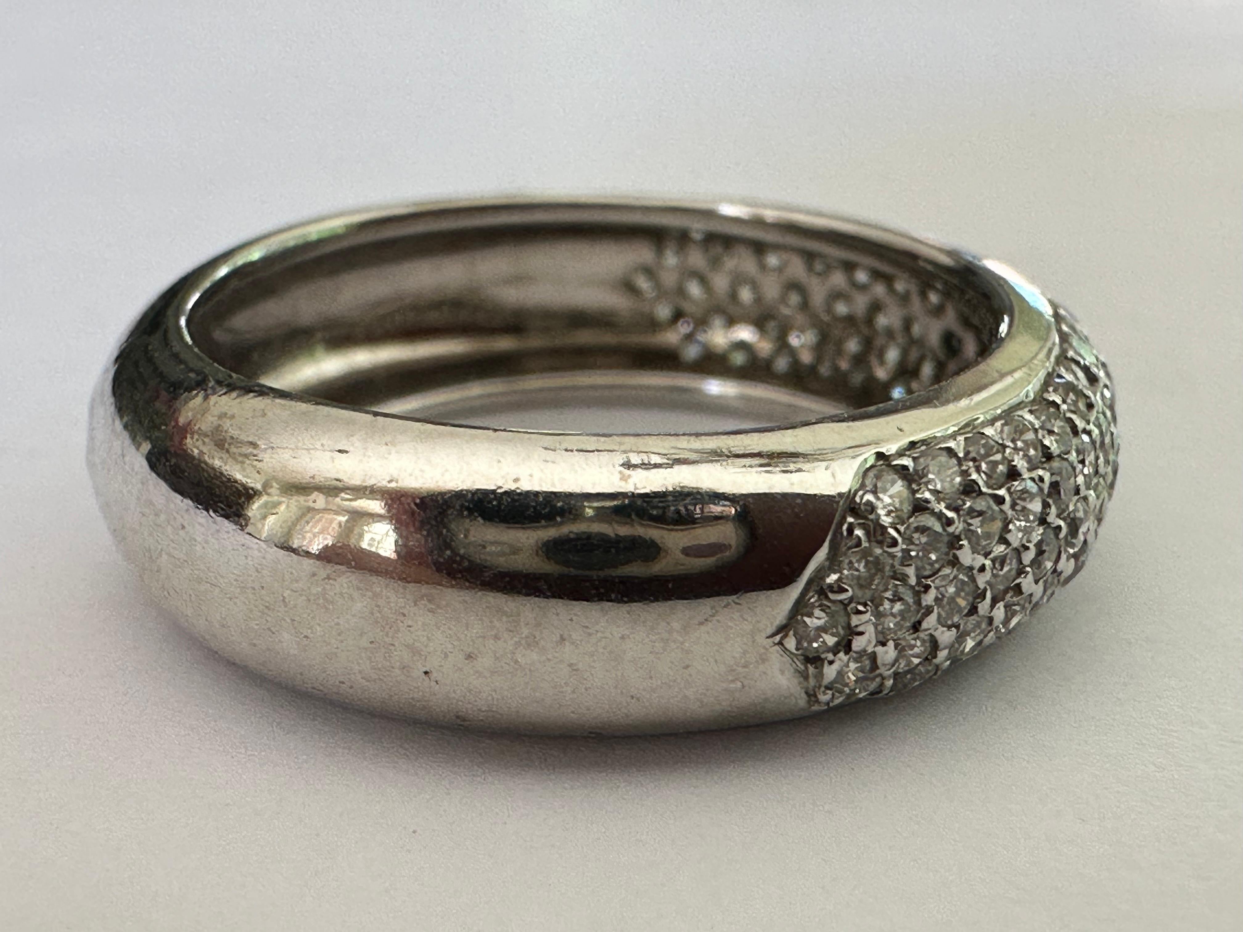 Women's Estate Five-Row Pave Diamond Band For Sale