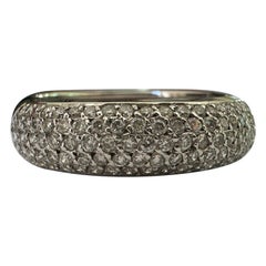 Anneau à cinq rangs de diamants en pavé Estate