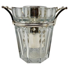 Seau à champagne Art déco français signé Baccarat, vers 1940