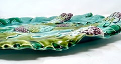 Estate French Faience Porcelain Asparagus Serving Dish.