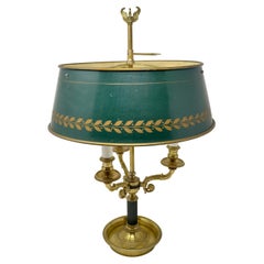 Estate French Gold Bronze and Tole Bouillotte Lamp, Circa 1950's.