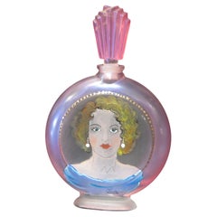 Botella de perfume Estate French Stained glass Handpainted Limited Edition Paris