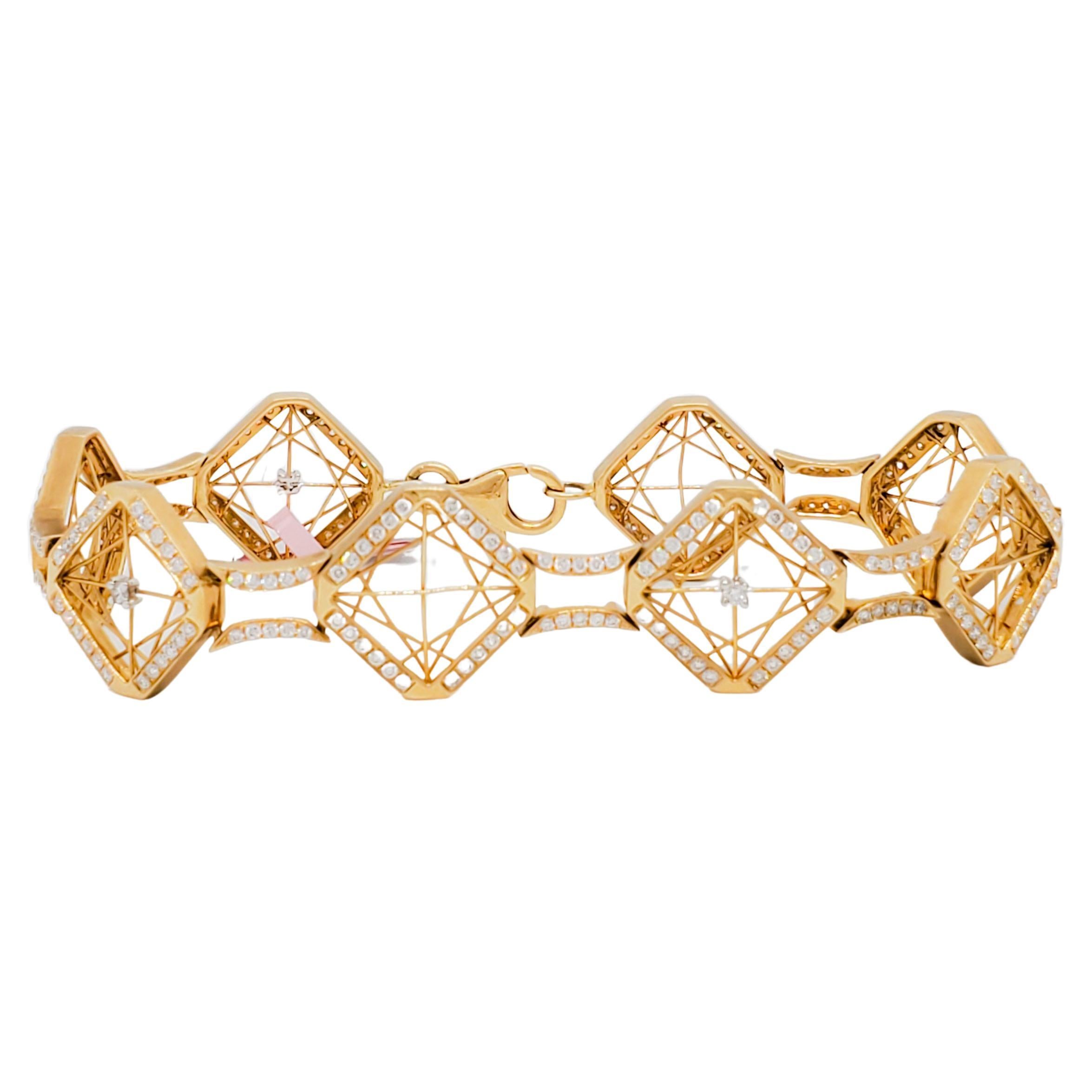 Woven Yellow Gold Bracelet For Sale at 1stDibs