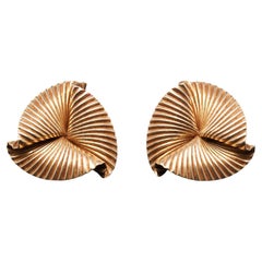 Estate George Schuler for Tiffany & Co. 14K Yellow Gold Earrings - VHK#699b