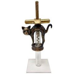Estate German Monopol Uzbek Black Cat Corkscrew with Autopuller, Circa 1920-1940