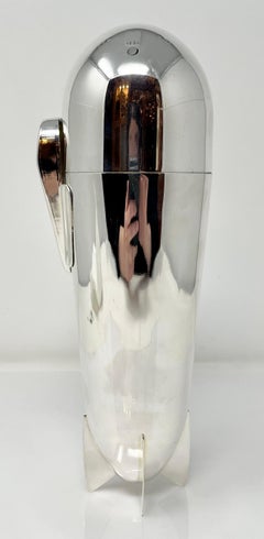 Estate German Silver-Plated Cocktail Shaker in Zeppelin Design, circa 1950s