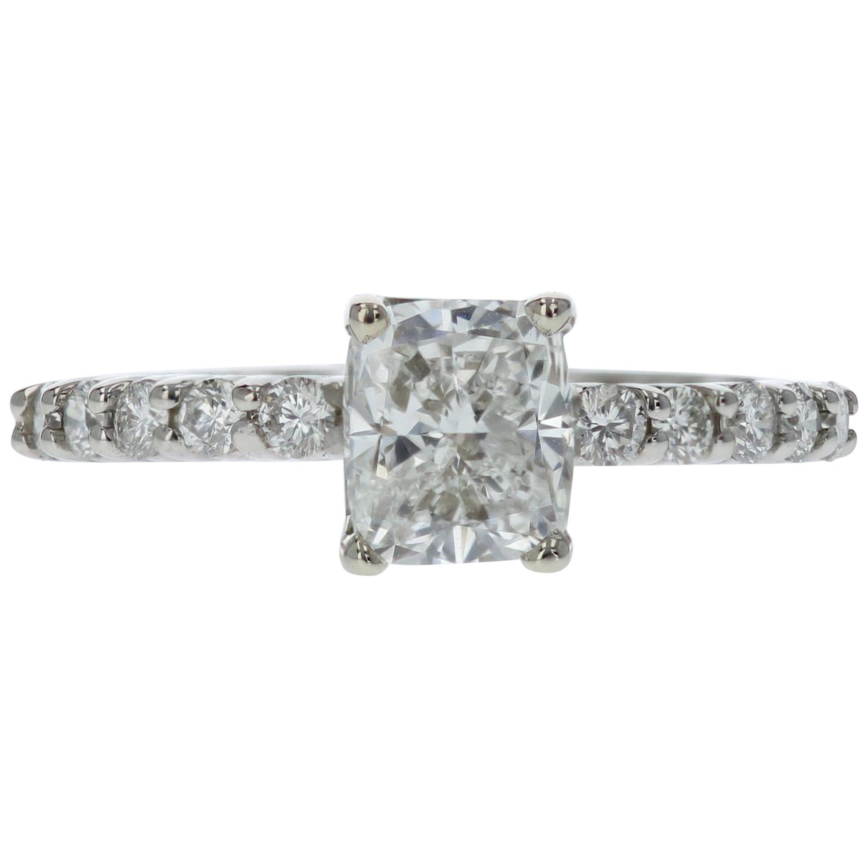 Estate GIA Certified Cushion Diamond Engagement Ring