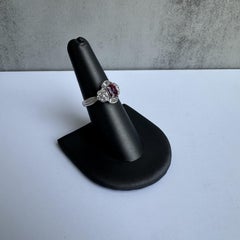 Estate GIA Certified Ruby and Diamond Ring in Platinum - 1.09ct Oval Thai Ruby