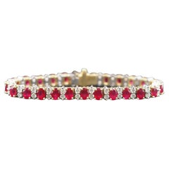 Pulsera de oro de 18 quilates con rubí de Birmania y diamantes "Sangre de paloma" GIA - VHK#132a