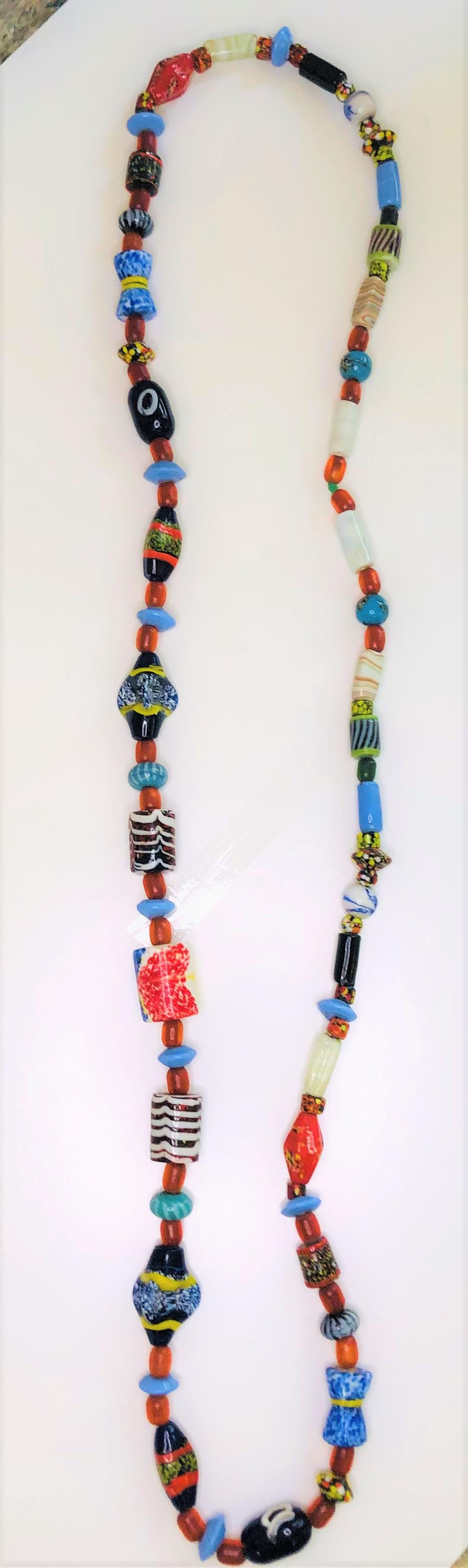 african glass bead necklace