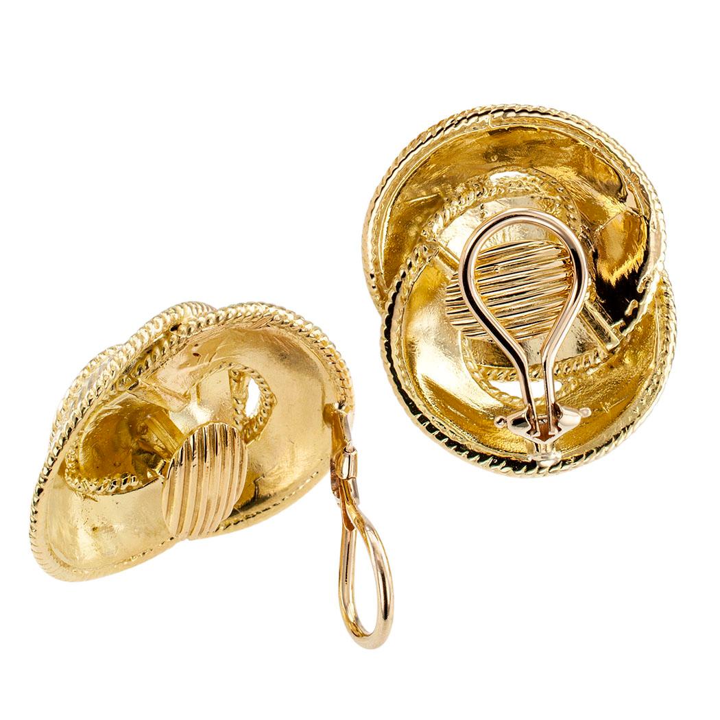 Modern Estate Gold Clip Earrings