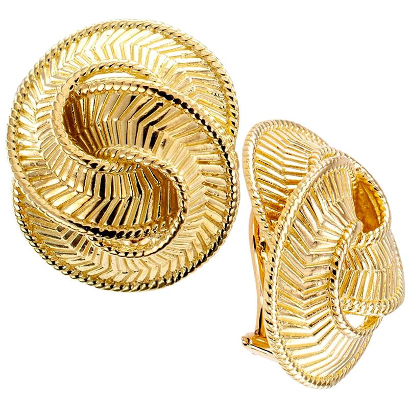 Estate Gold Clip Earrings