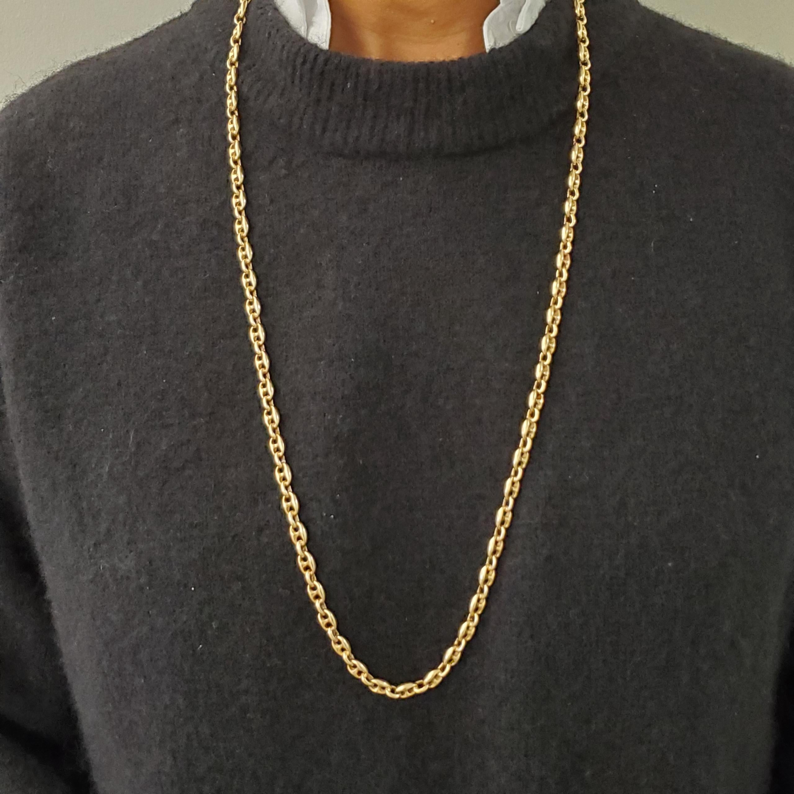 Women's or Men's Estate Gold 'Gucci Style' Anchor Link Chain Necklace