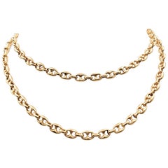 Vintage Estate Gold 'Gucci Style' Anchor Link Chain Necklace