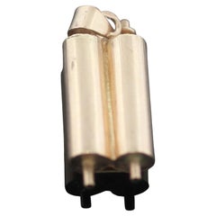 Estate Gold Jewish Mezuzah Pendant Judaica Charm Necklace