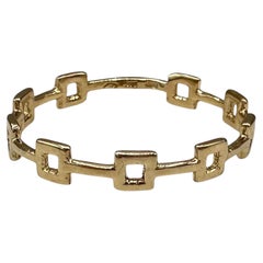 Bague Estate Gold Link, en or jaune 14 carats, taille 7