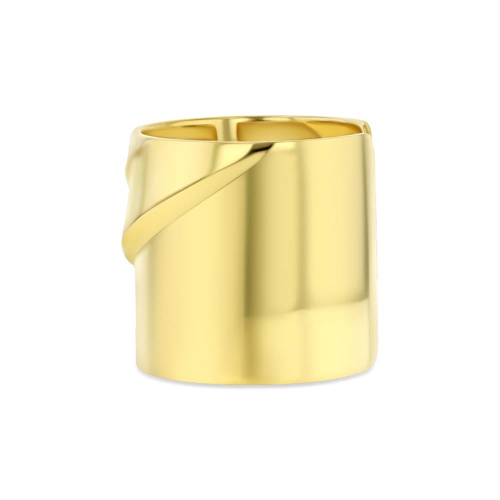 Our vintage Thick Gold Estate Bangle is quite the statement piece. With nothing but pure 18 karat gold that begins to ripple diagonally in the middle of the piece to add intricacy to a classic concept, the bracelet radiates power not only for the