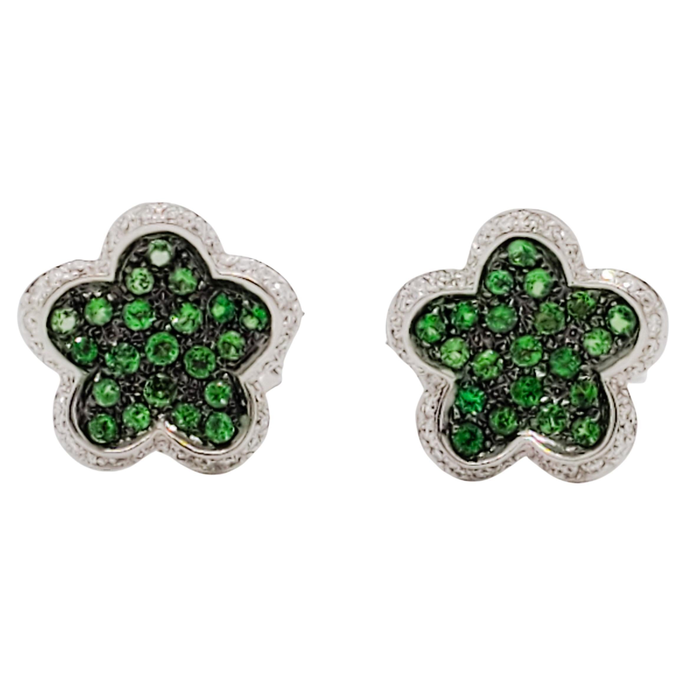 Antique Victorian Large Flower Earrings For Sale at 1stDibs