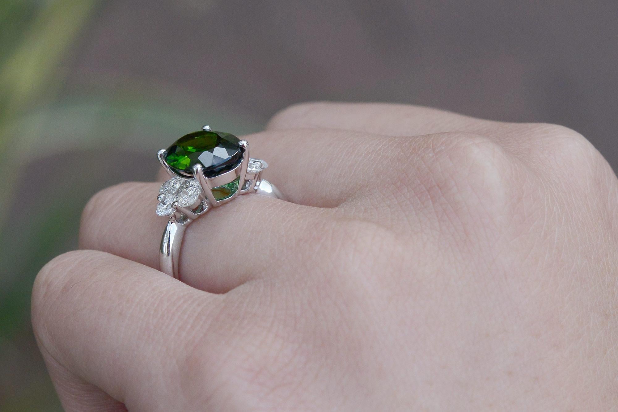 build your own green tourmaline engagement ring