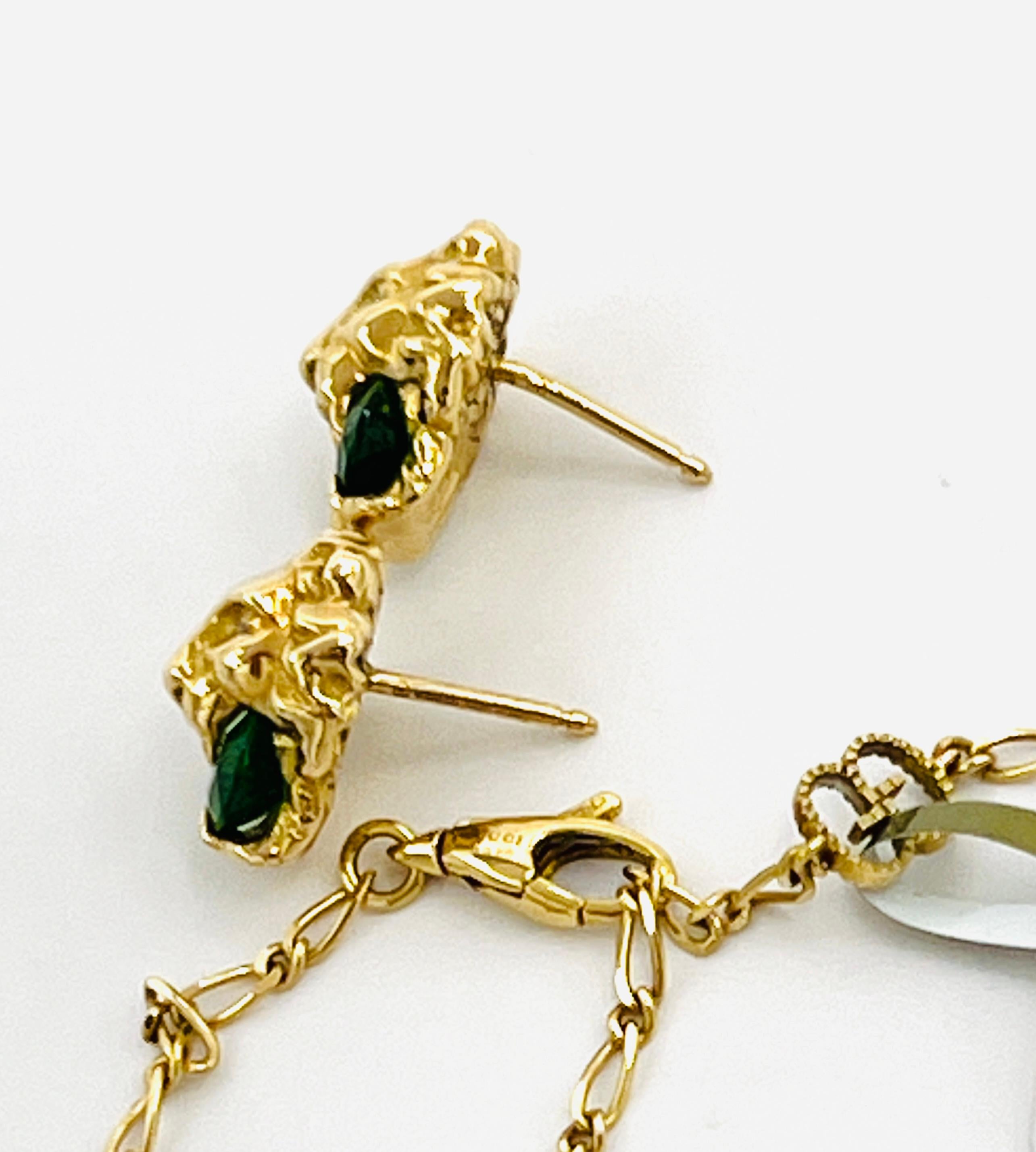 Estate Gucci Lion's Head Necklace and Earrings Set in 18K Yellow Gold 6