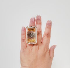 Estate H. Stern Crystal and Diamond Cocktail Ring in 18k Yellow Gold