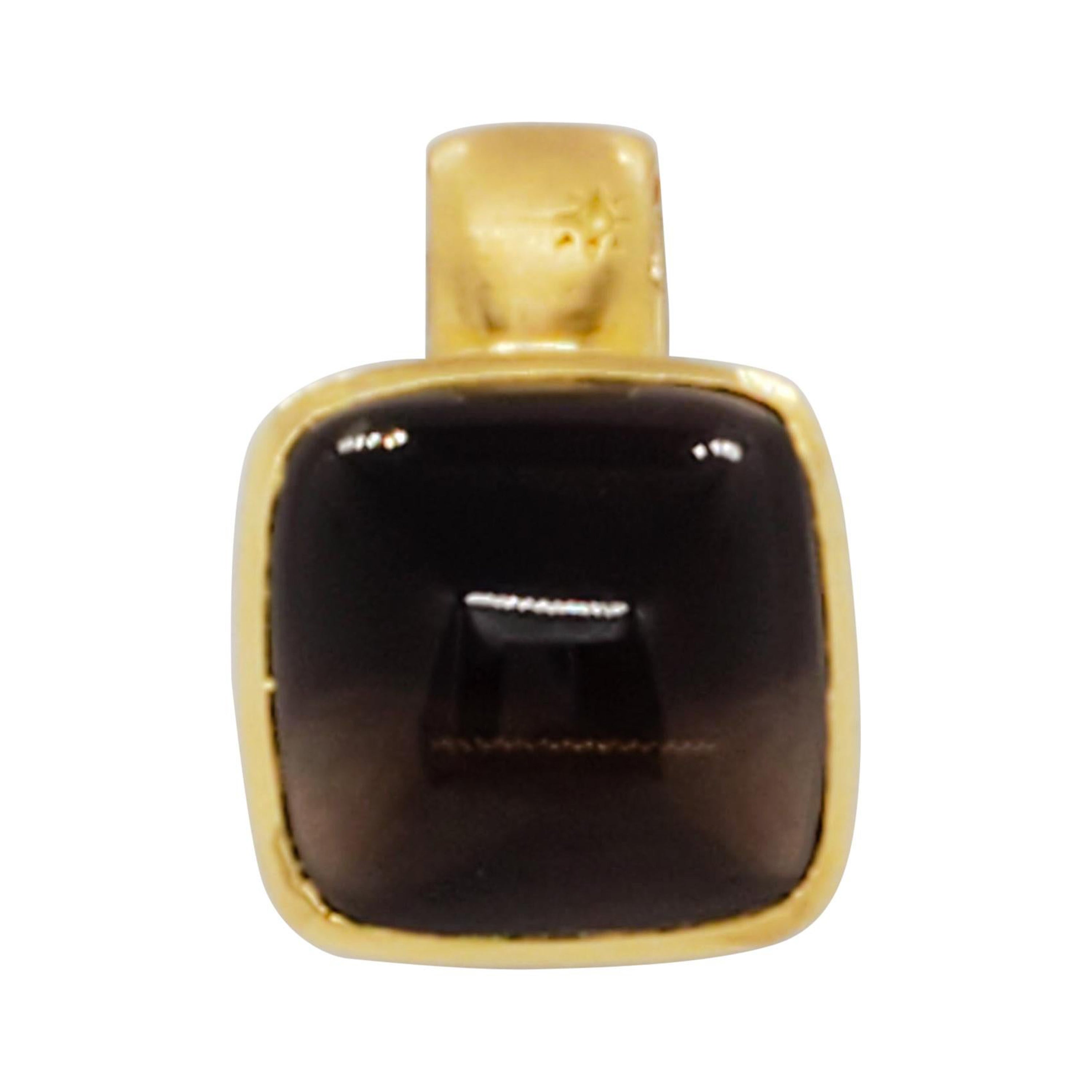 Estate H. Stern Smoky Quartz Pendant in 18k Yellow Gold