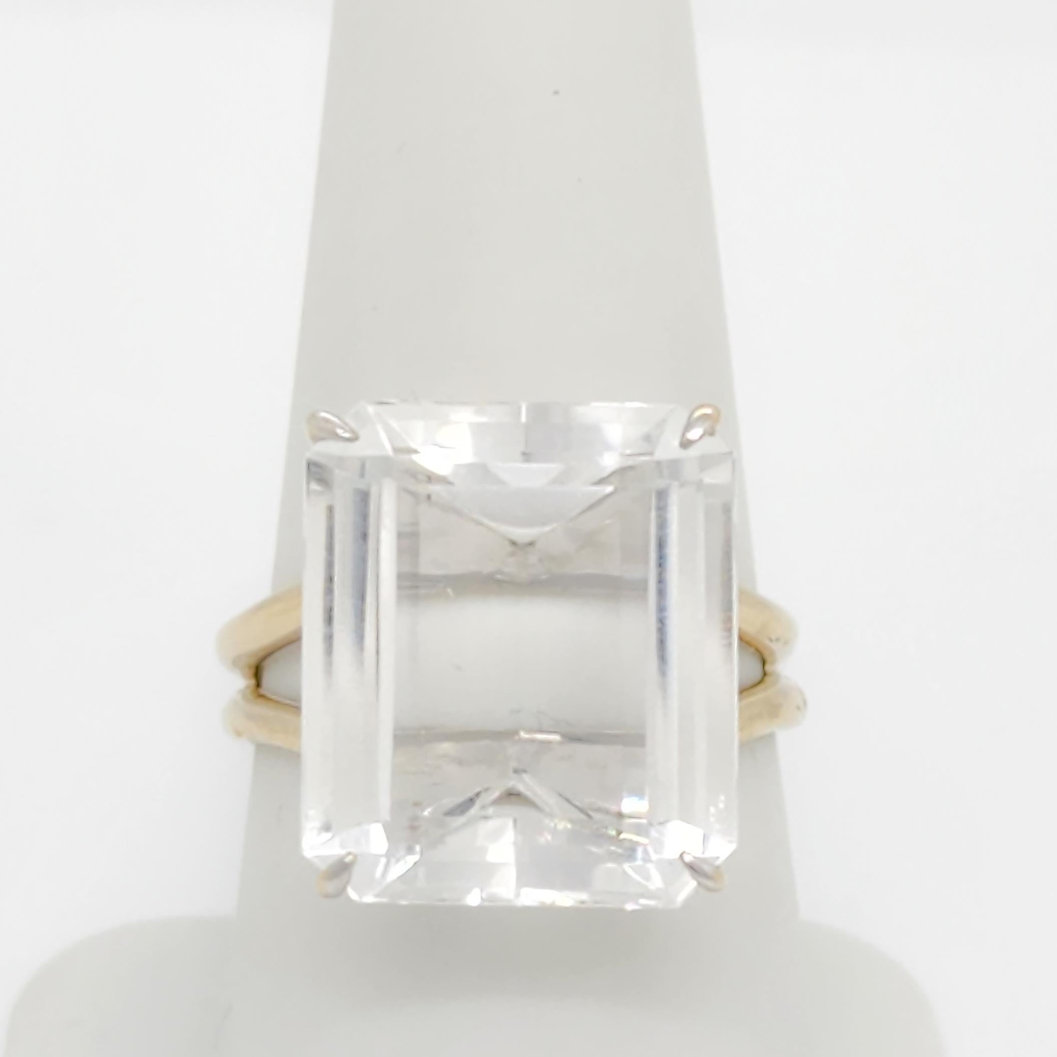 Women's or Men's Estate H. Stern White Crystal and 18k Yellow Gold Cocktail Ring