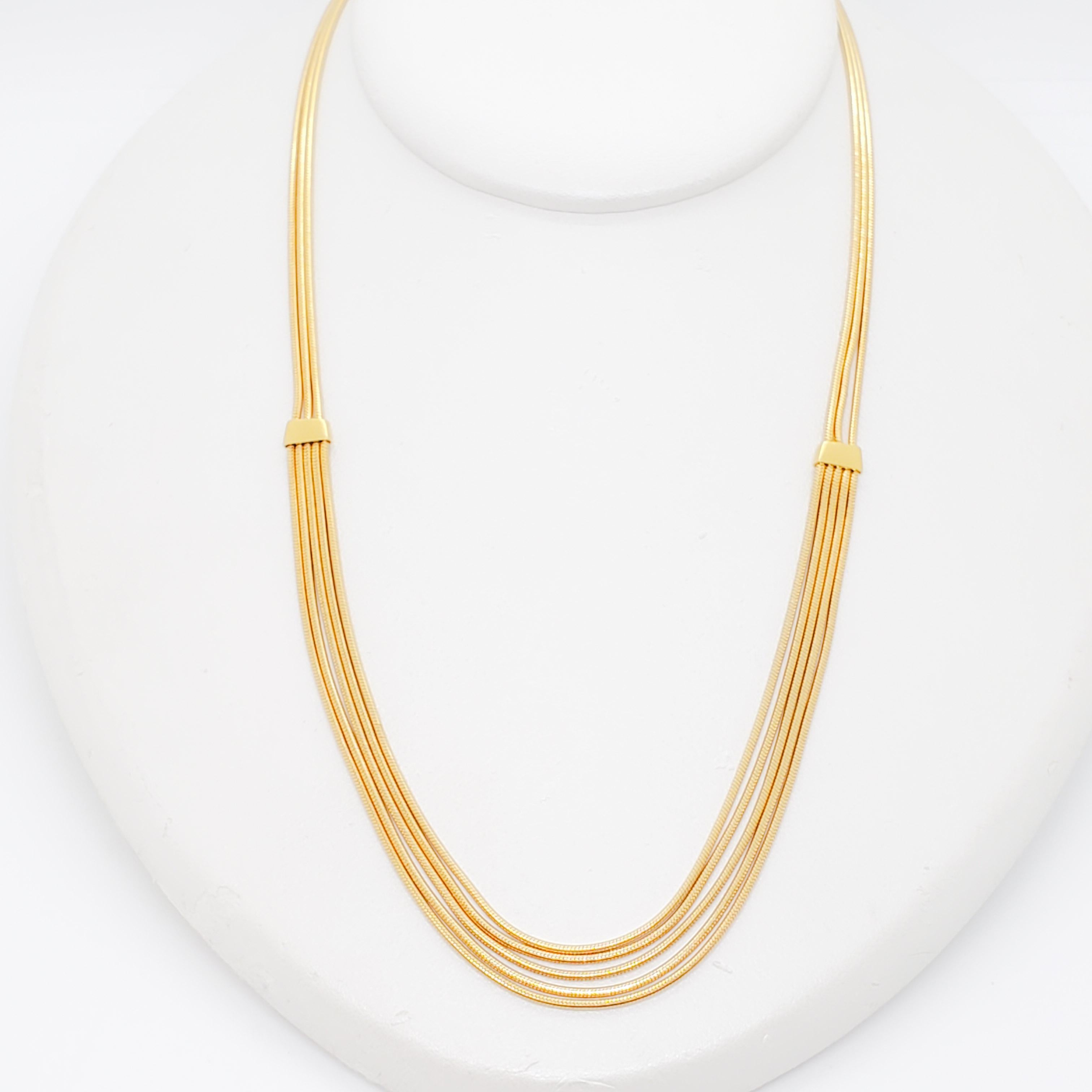 Round Cut Estate H. Stern Yellow Gold Necklace in 18k