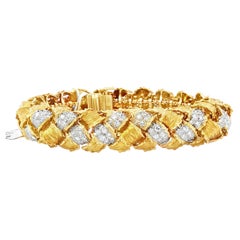 Hammerman Bros. Bracelet tressé en or 18 carats et diamants
