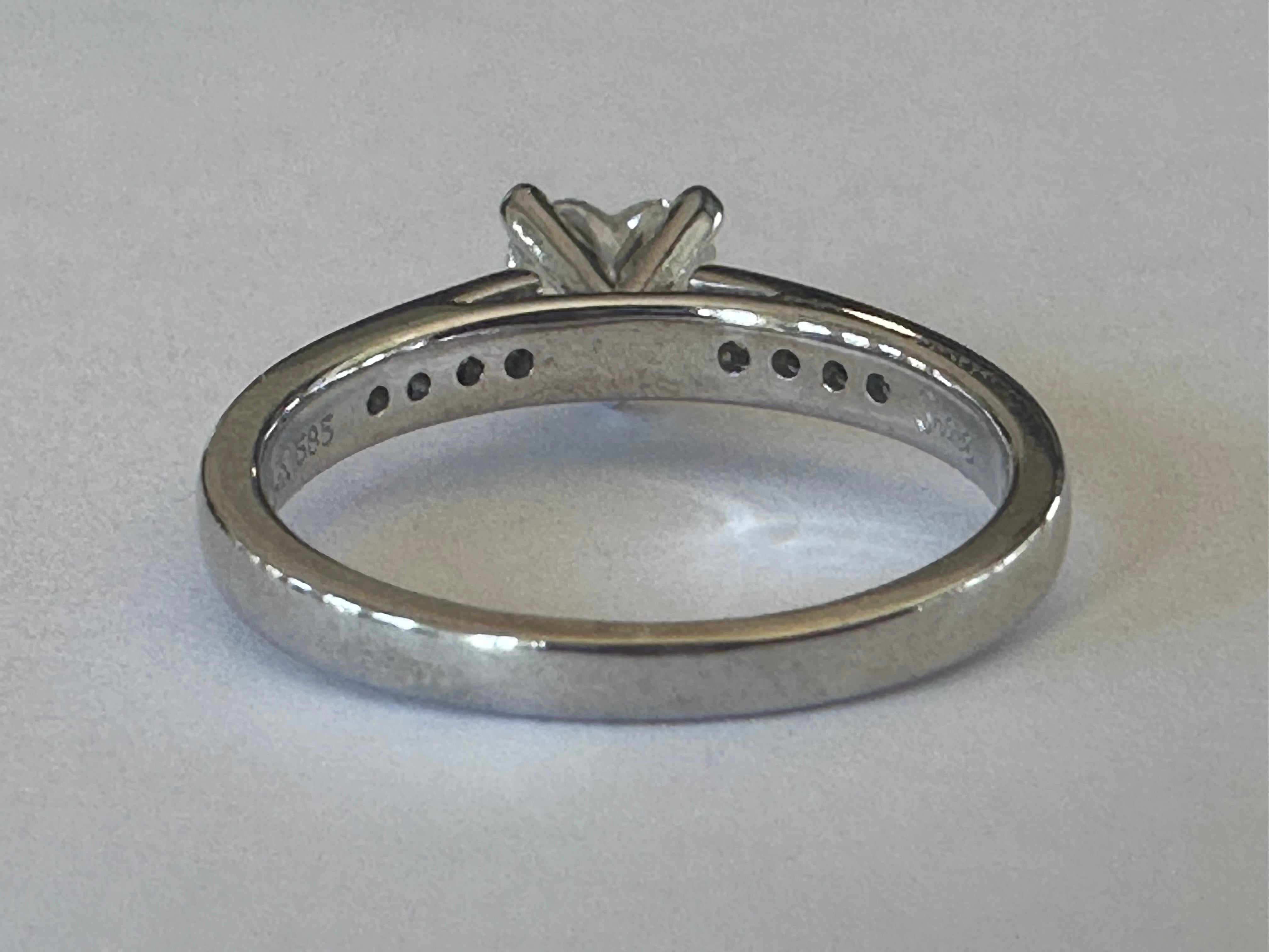 Modern Estate Heart-Shaped Diamond Engagement Ring  For Sale