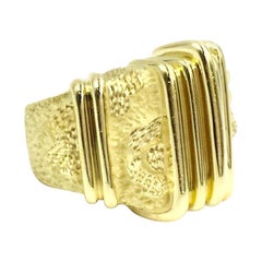 Estate Henry Dunay Textured and Polished Wide Ring