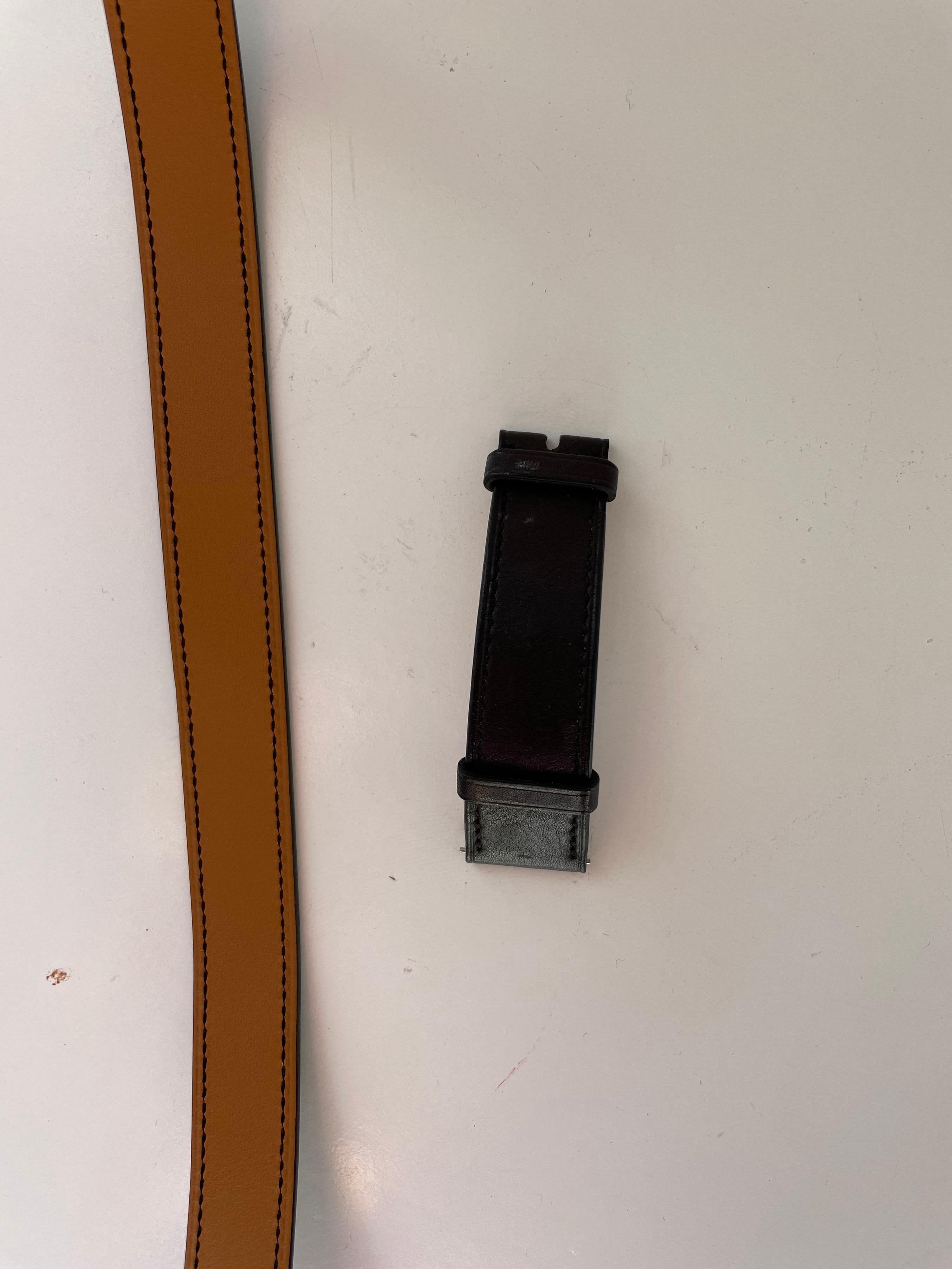Estate Hermes Cape Cod Watch Strap in Black In Excellent Condition In Los Angeles, CA