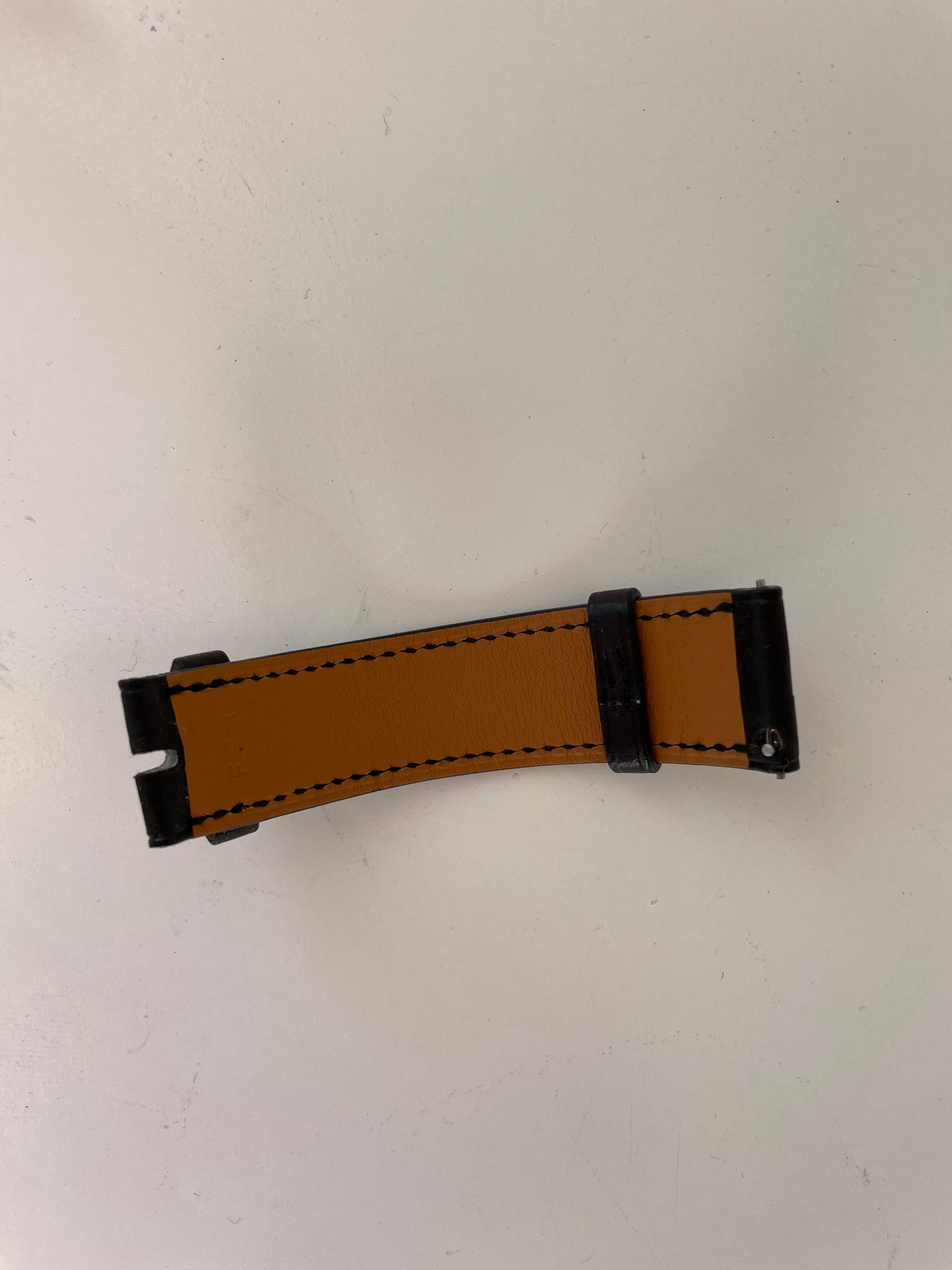 Estate Hermes Cape Cod Watch Strap in Black 1