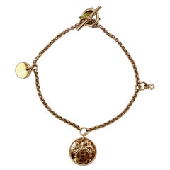 Estate Hermes Charm Bracelet in 18K Rose Gold