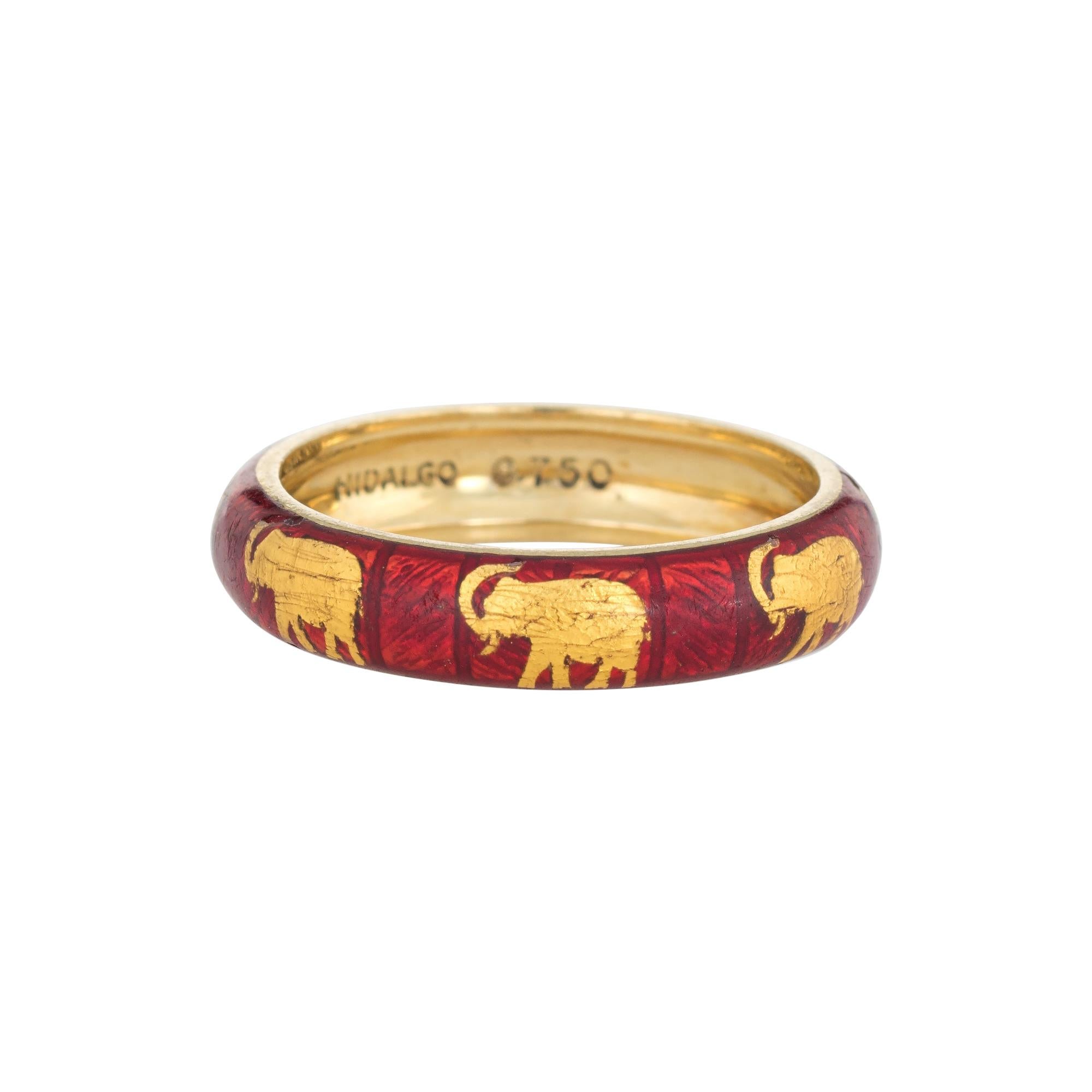 Estate Hidalgo Elephant Ring 18 Karat Yellow Gold Fine Animal Estate Jewelry