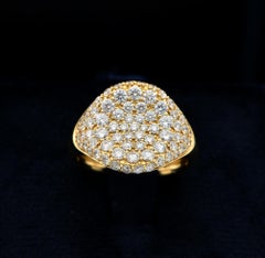 Estate High Quality Contemporary 2.0 Ct Diamond Signet ring