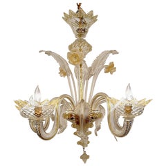 Lustre italien en verre de Murano, Circa 1950's-1970's.