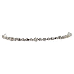 Estate Jafa White Diamond Bracelet in 14K White Gold