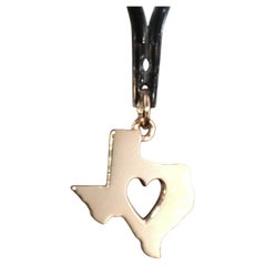 Estate James Avery 14K Gold Deep in the Heart of Texas CutOut Pendant Charm 2.8g