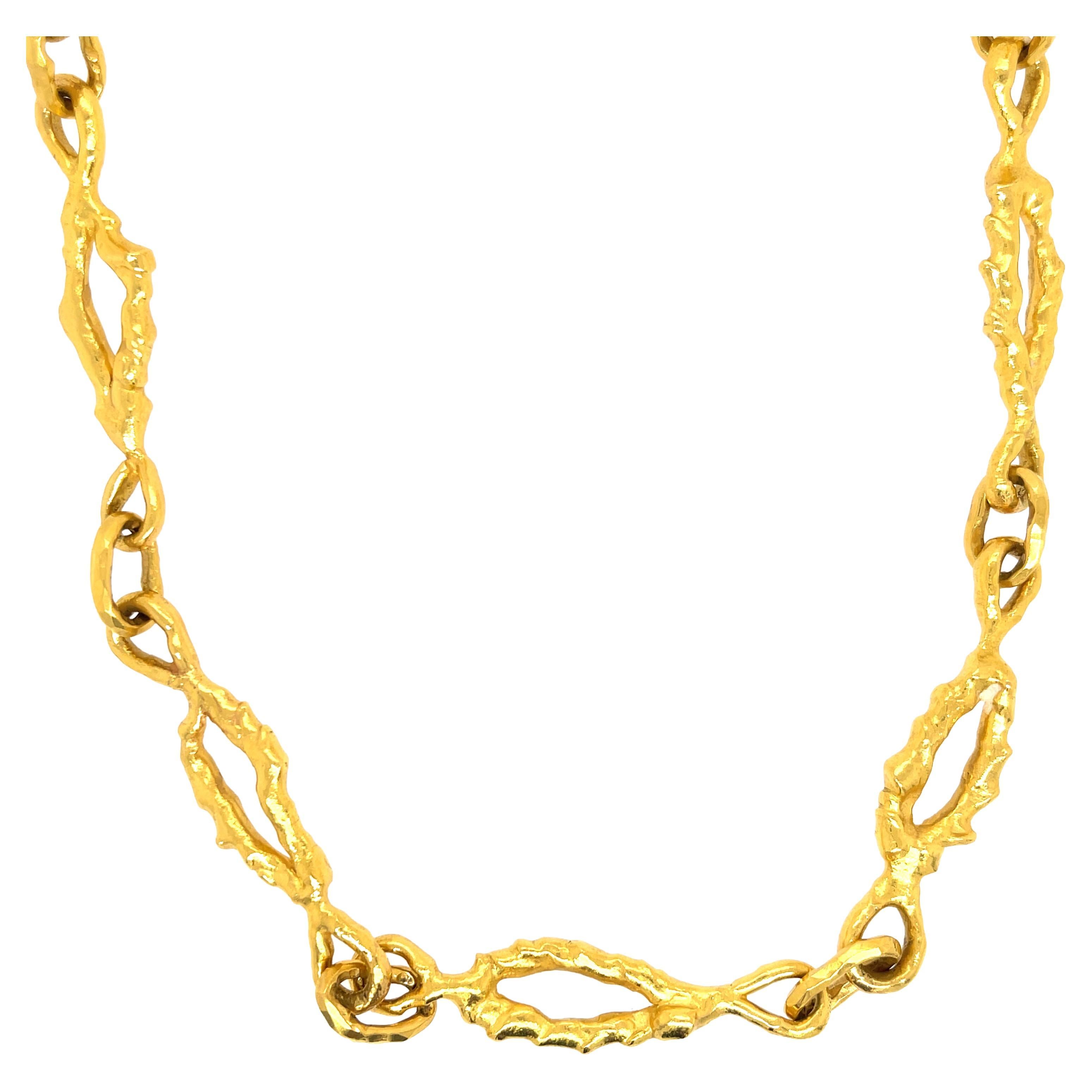 Estate Jean Mahie Freeform Link Necklace 