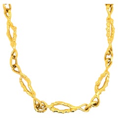 Estate Jean Mahie Freeform Link Necklace 