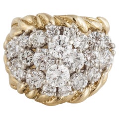 Anello a grappolo con diamanti in oro 18 carati di Jose Hess