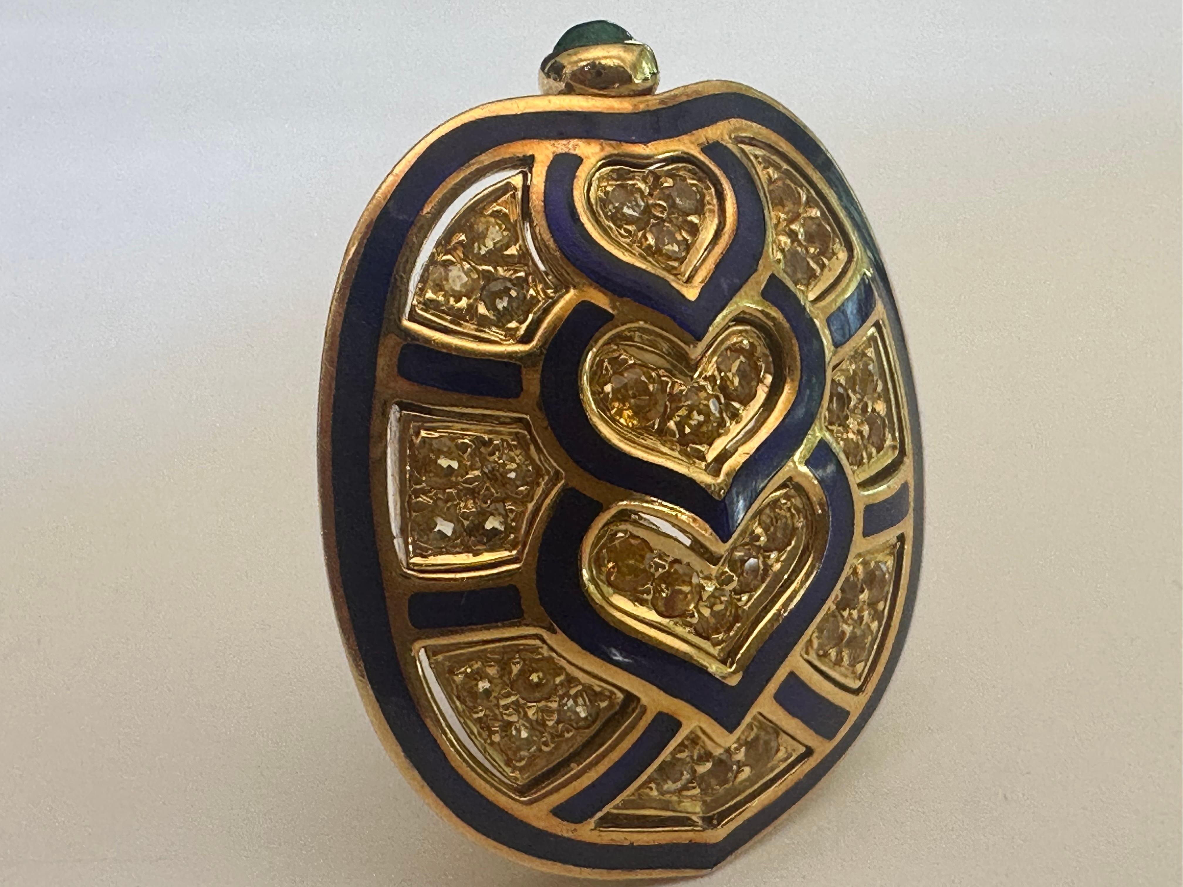 Boucles d'oreilles tortue en saphir jaune du domaine Judith Lieber Pour femmes en vente