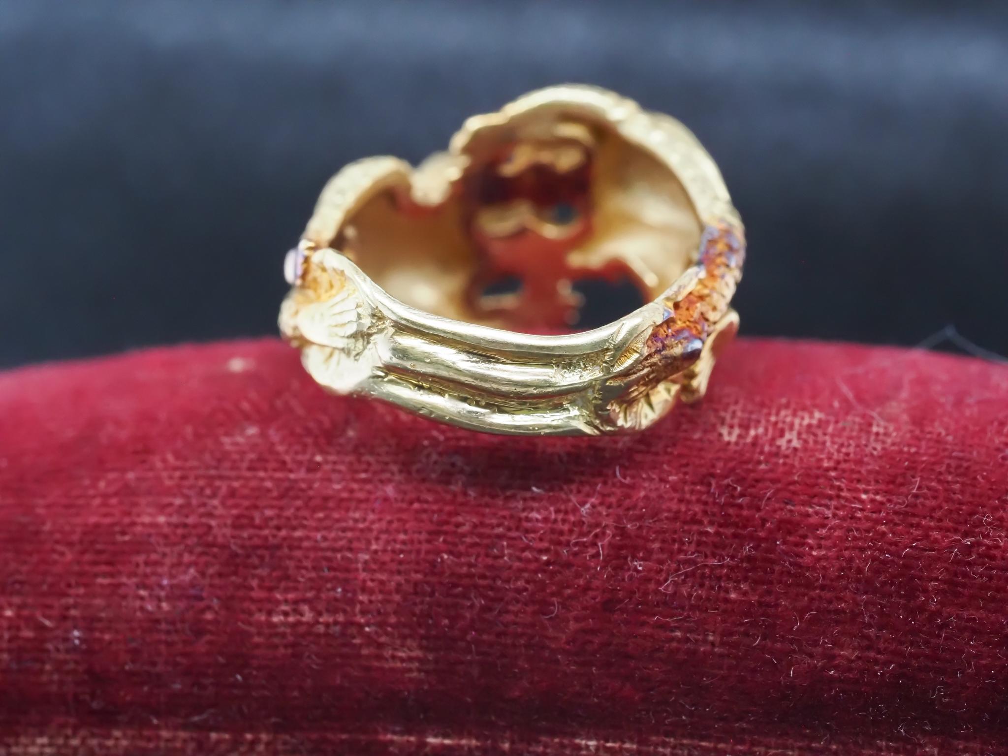 Estate Kieselstein-Cord Gold Double Frog 18K Yellow Gold Ring For Sale 4