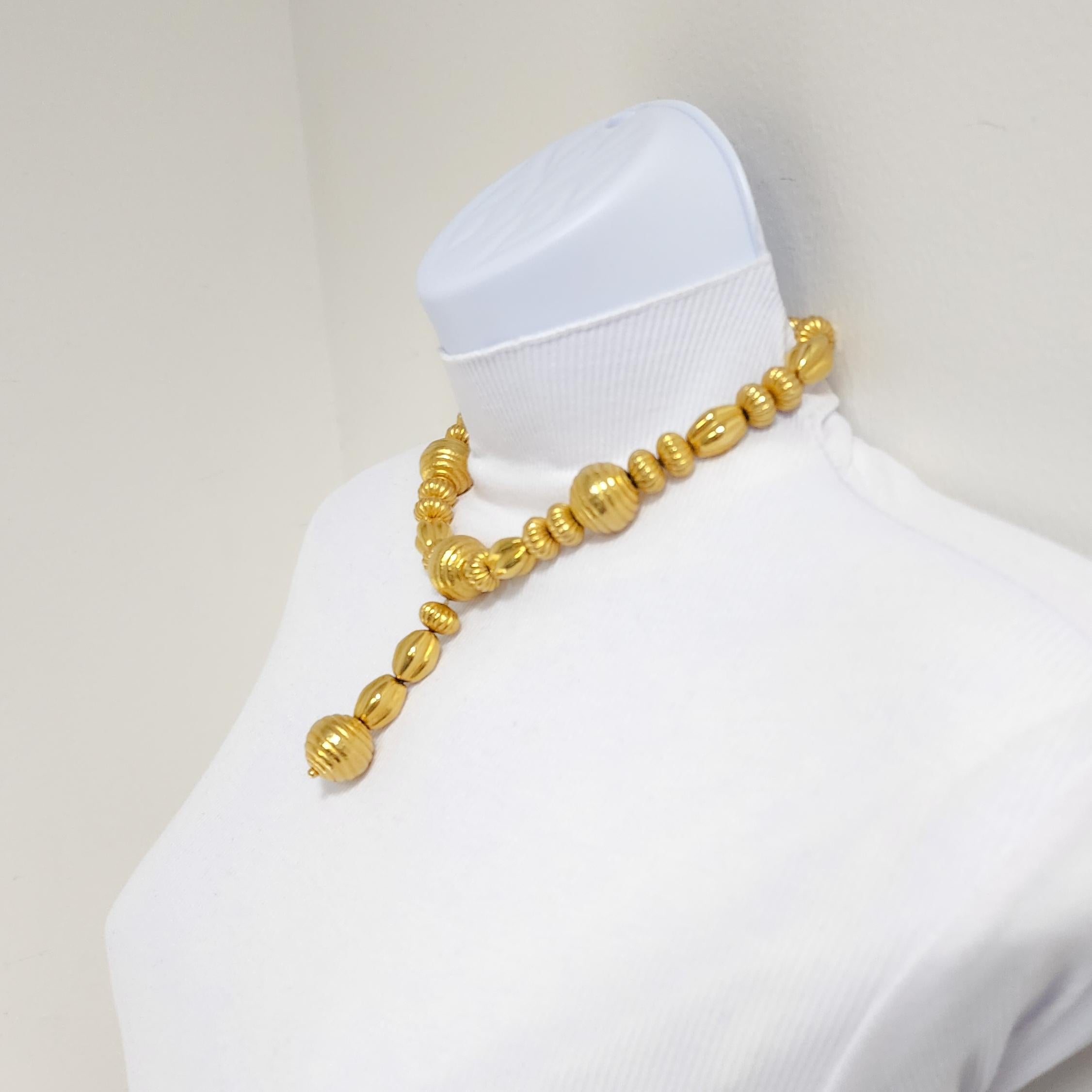 Nachlass Lalaounis Halskette aus 18 Karat Gelbgold für Damen oder Herren