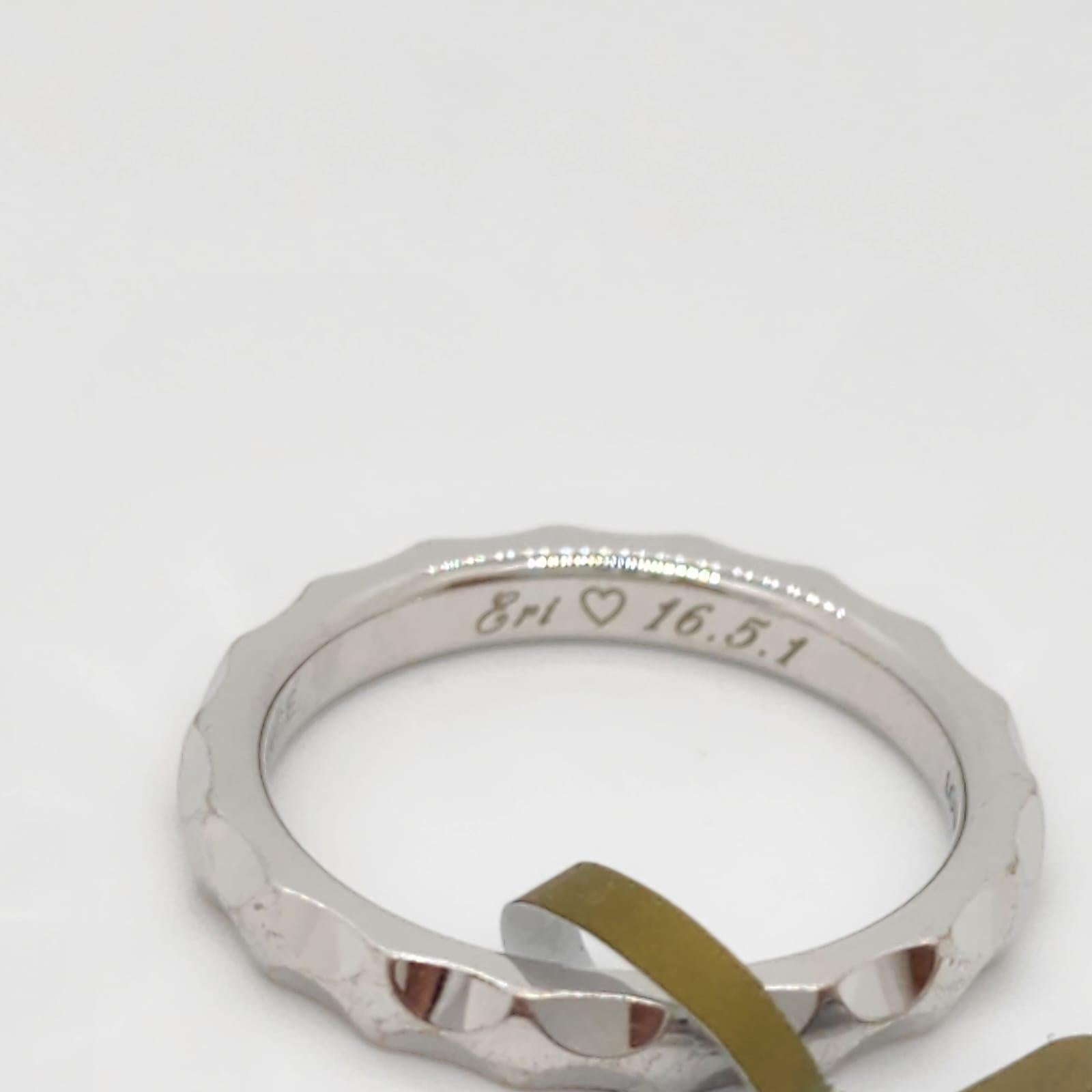 Estate Louis Vuitton Band Ring in 18k White Gold 1