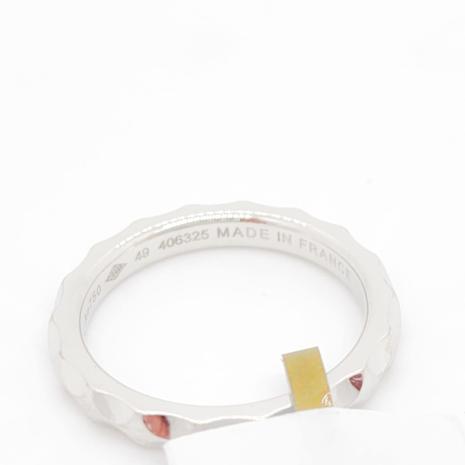 Estate Louis Vuitton Band Ring in 18k White Gold 3