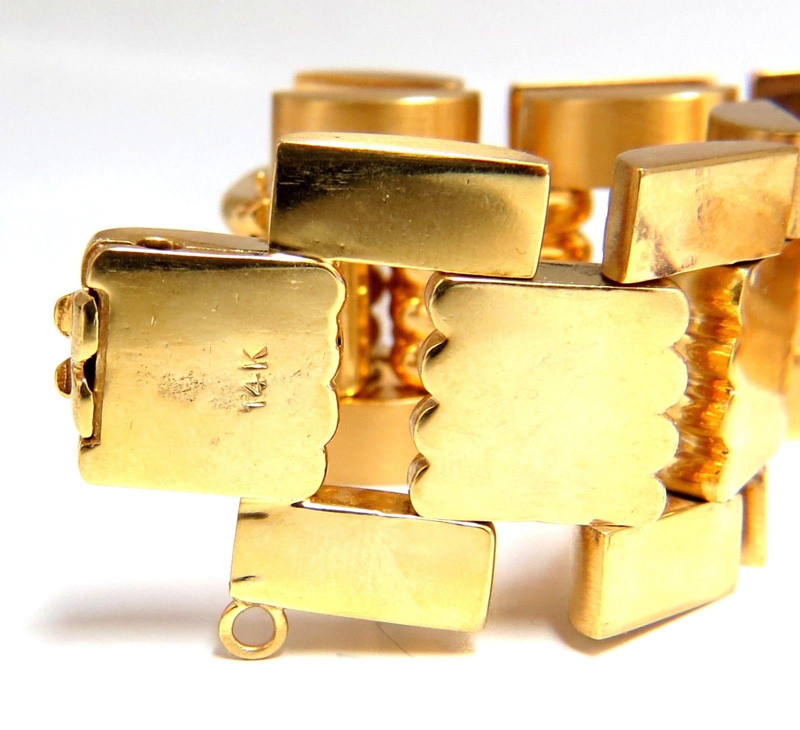 Nachlass Estate Luva 14 Karat Gold Uhr Damen Manschettenarmband im Angebot 2