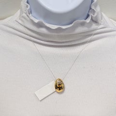 Estate Mauboussin Citrine and White Diamond Pendant in 18K Yellow Gold
