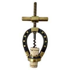 Estate Mid-Century Horseshoe Shaped Corkscrew with Autopuller, Circa 1940-1950